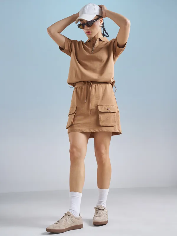 Street By Tokyo Talkies Women Brown Mini Skirt