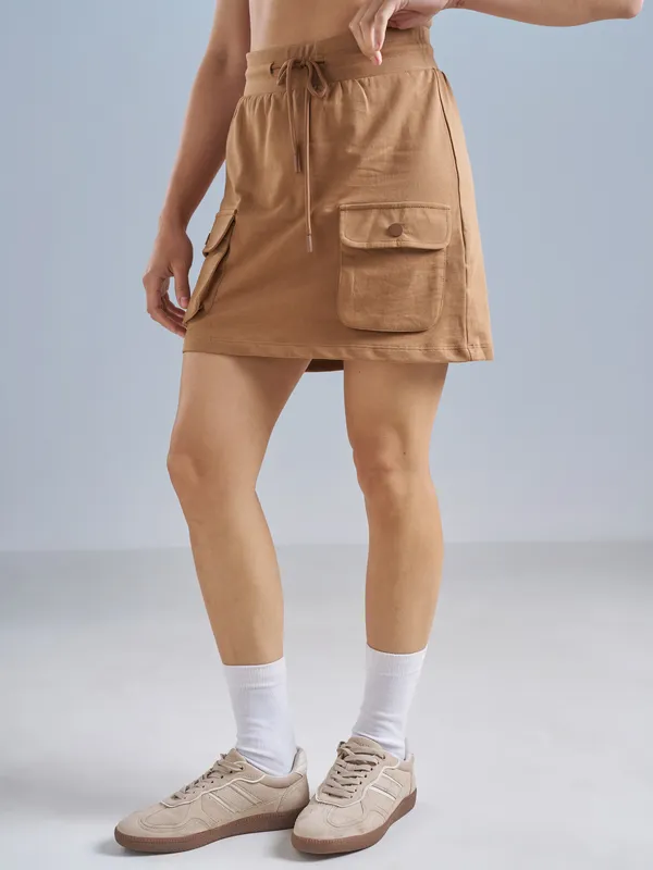 Street By Tokyo Talkies Women Brown Mini Skirt