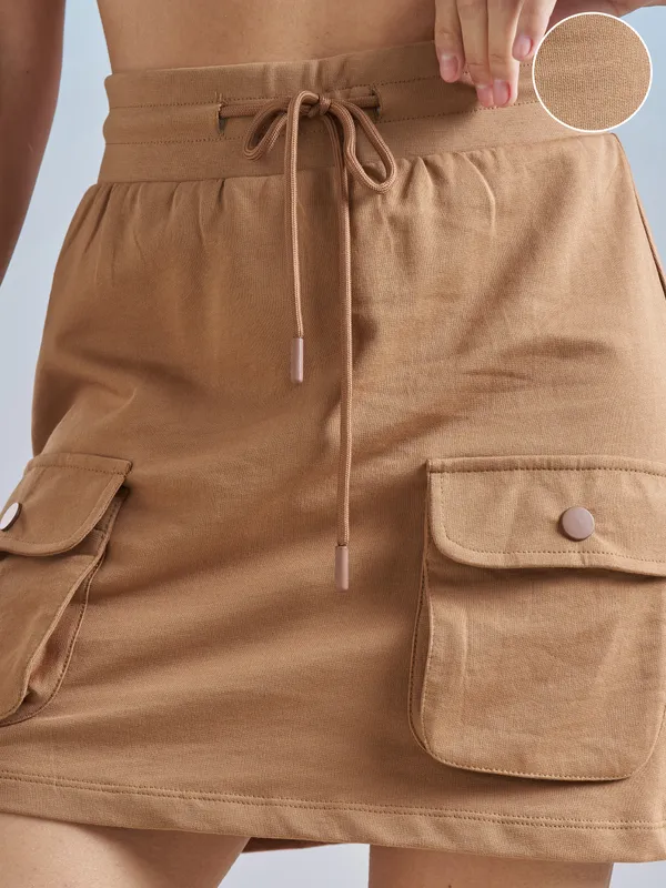 Street By Tokyo Talkies Women Brown Mini Skirt