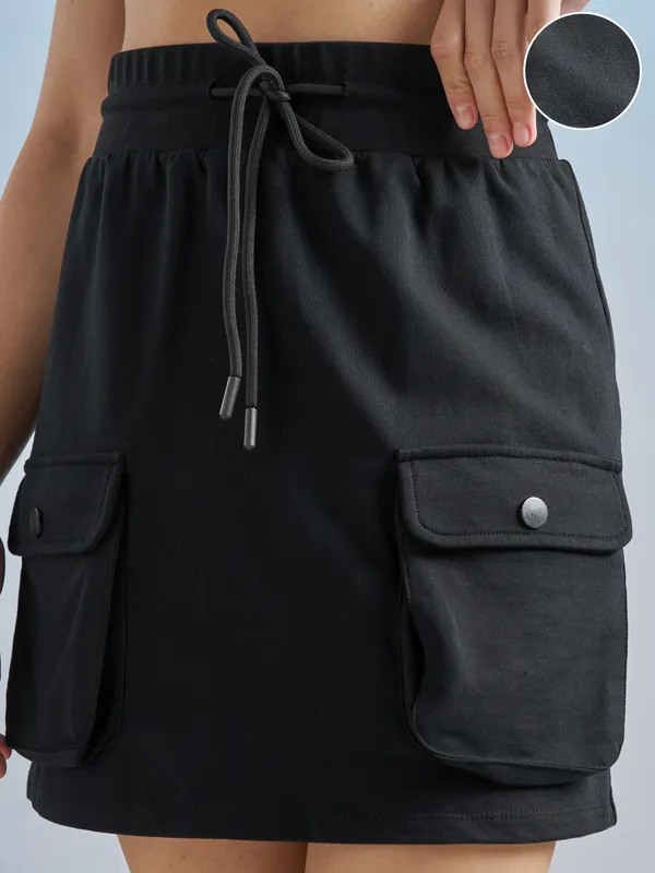 Street By Tokyo Talkies Women Black Mini Skirt