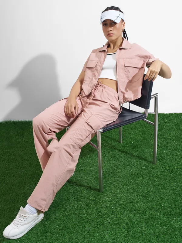 Street By Tokyo Talkies Women Pink Solid Shirt Style Top