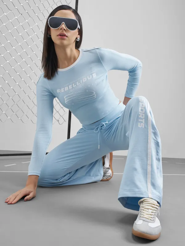 Street By Tokyo Talkies Women Blue Printed Tank Top