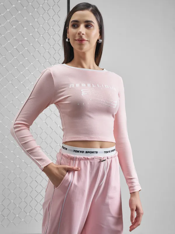 Street By Tokyo Talkies Women Pink Printed Regular Top