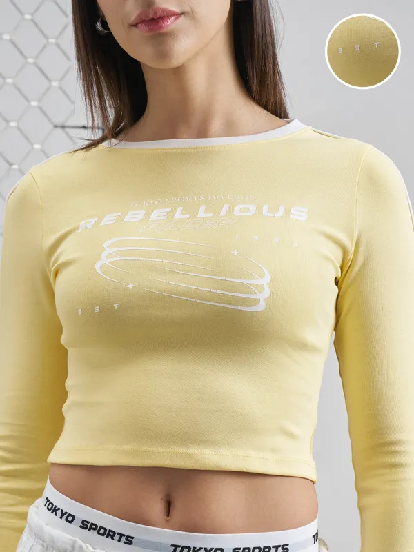 Street By Tokyo Talkies Women Yellow Printed Tank Top