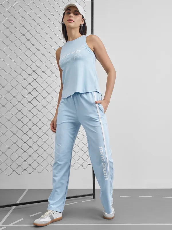 Street By Tokyo Talkies Women Blue Printed Regular Top