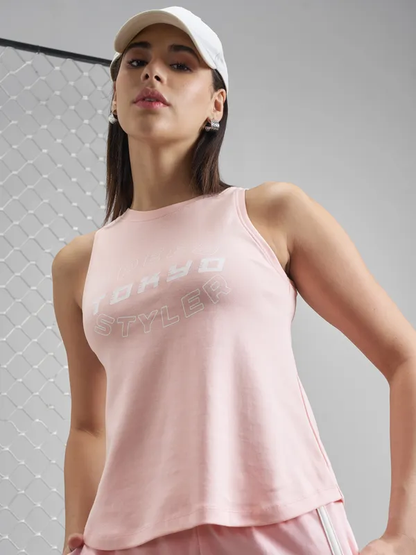 Street By Tokyo Talkies Women Pink Printed Tank Top