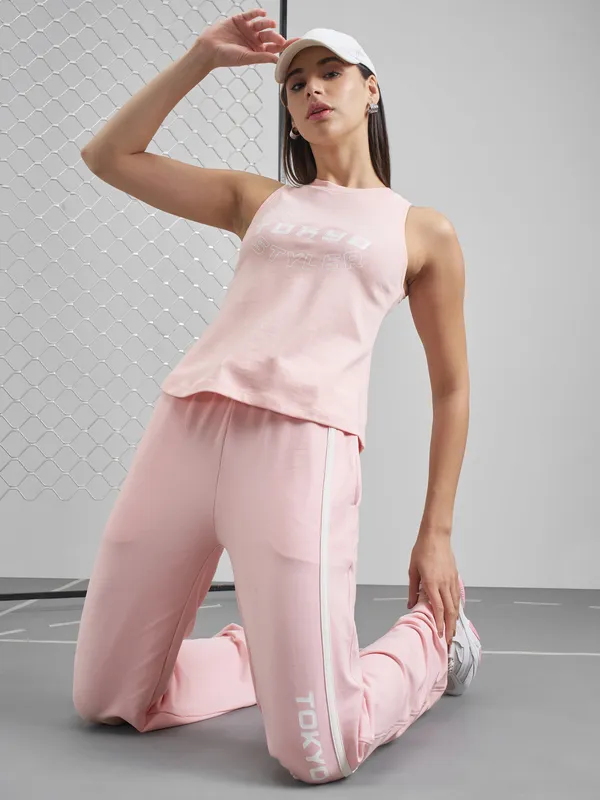 Street By Tokyo Talkies Women Pink Printed Tank Top