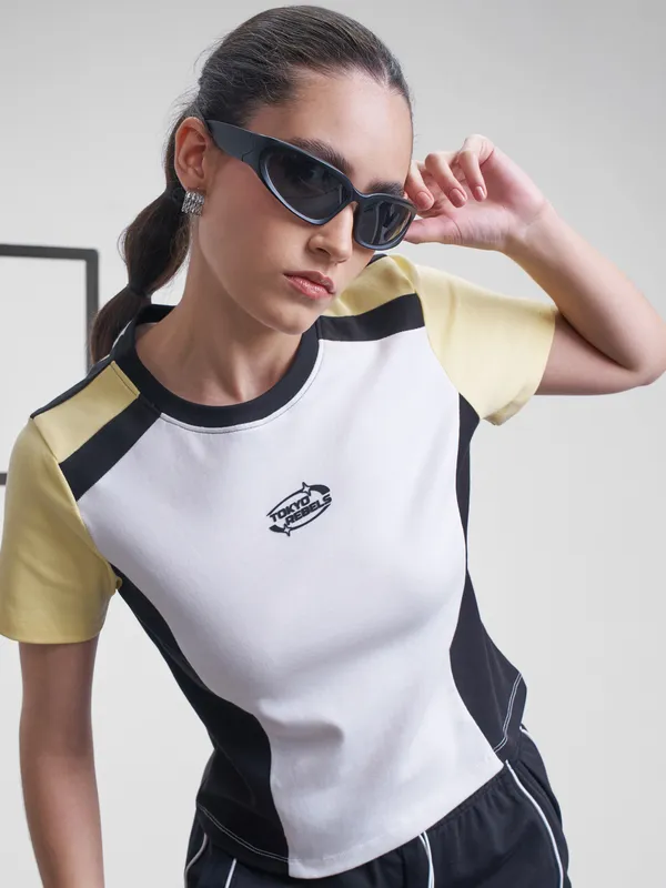 Street By Tokyo Talkies Women Multi Colourblocked Regular Top