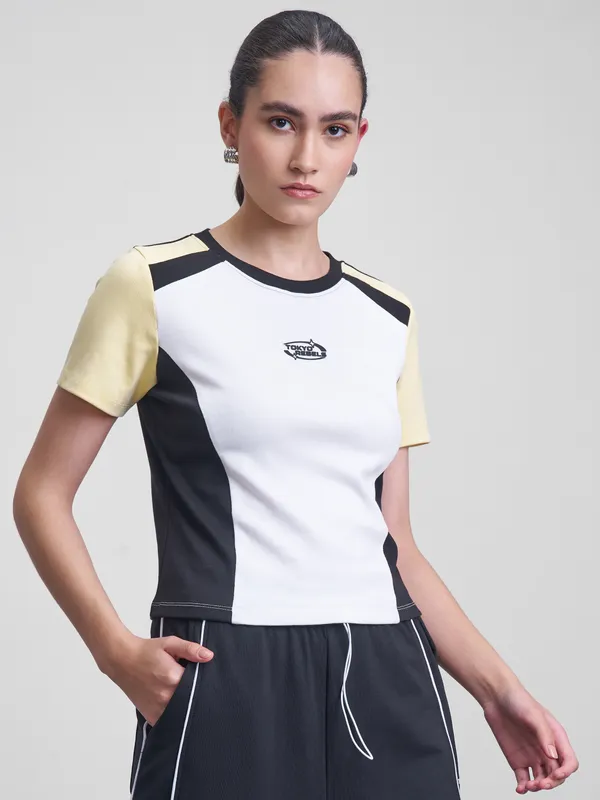 Street By Tokyo Talkies Women Multi Colourblocked Regular Top