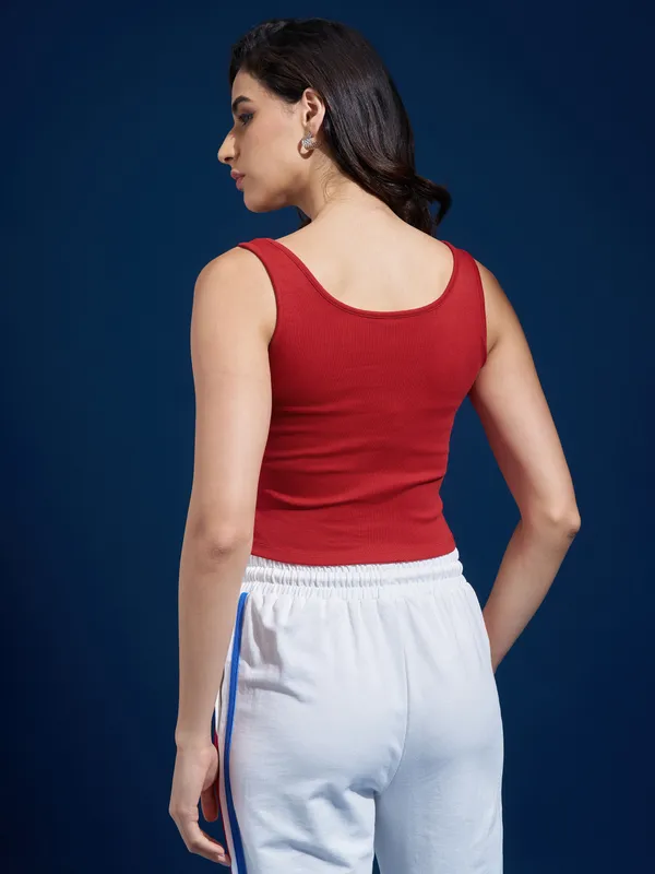 Printed Shirt Style Top