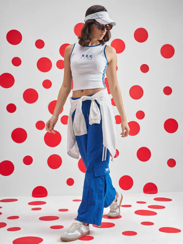 Street By Tokyo Talkies Women White Printed Tank Top