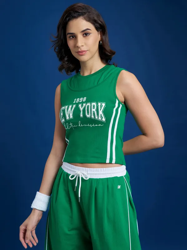 Printed Shirt Style Top