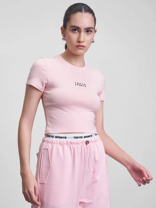 Street By Tokyo Talkies Women Pink Solid Regular Top