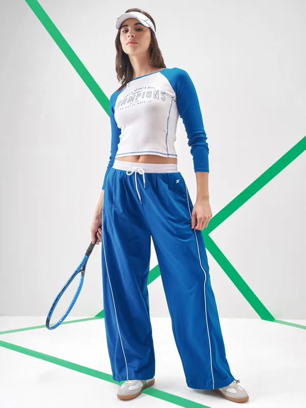 Street By Tokyo Talkies Women Blue Printed Tank Top