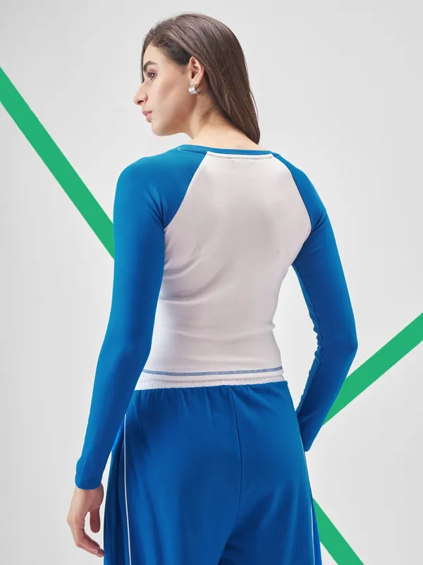 Street By Tokyo Talkies Women Blue Printed Tank Top