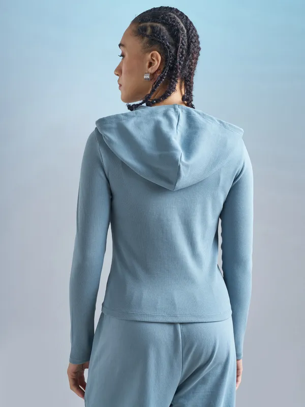 Street By Tokyo Talkies Women Blue Solid Regular Top