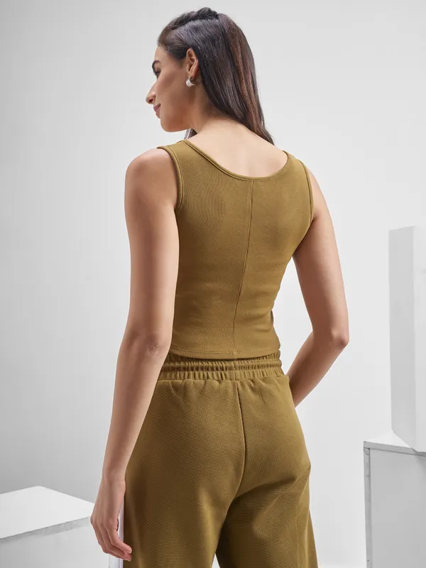 Street By Tokyo Talkies Women Brown Solid Regular Top