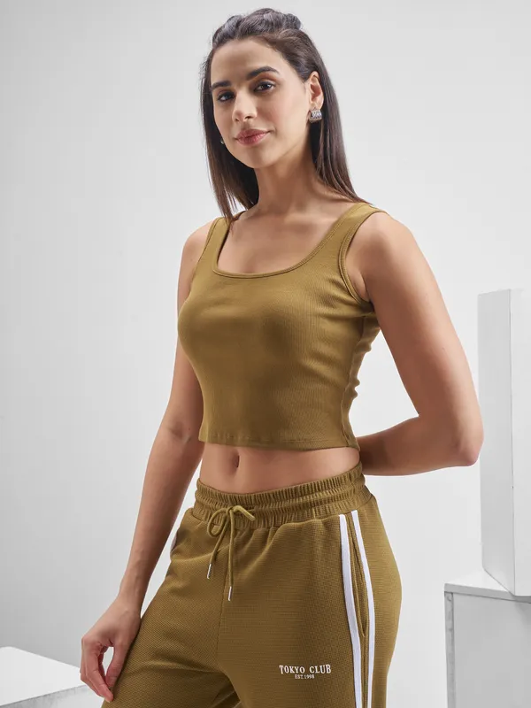 Street By Tokyo Talkies Women Brown Solid Regular Top