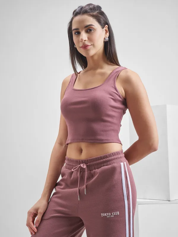 Street By Tokyo Talkies Women Mauve Solid Regular Top