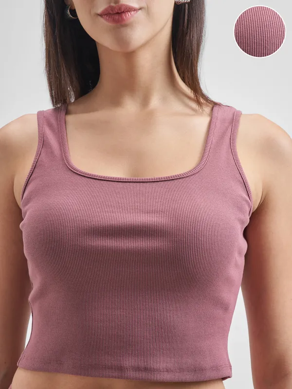 Street By Tokyo Talkies Women Mauve Solid Regular Top