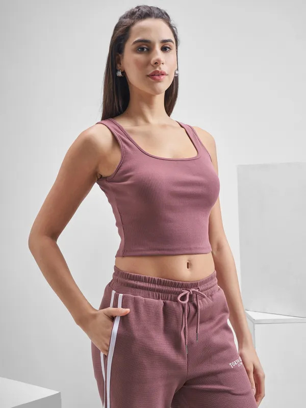 Street By Tokyo Talkies Women Mauve Solid Regular Top