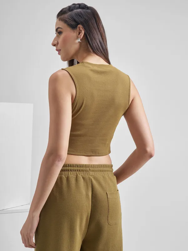 Street By Tokyo Talkies Women Brown Solid Regular Top