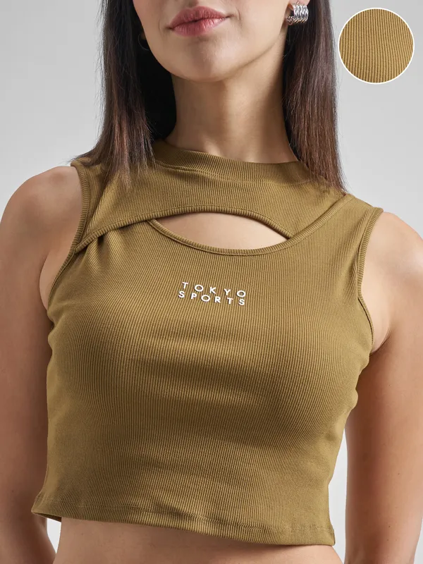 Street By Tokyo Talkies Women Brown Solid Regular Top