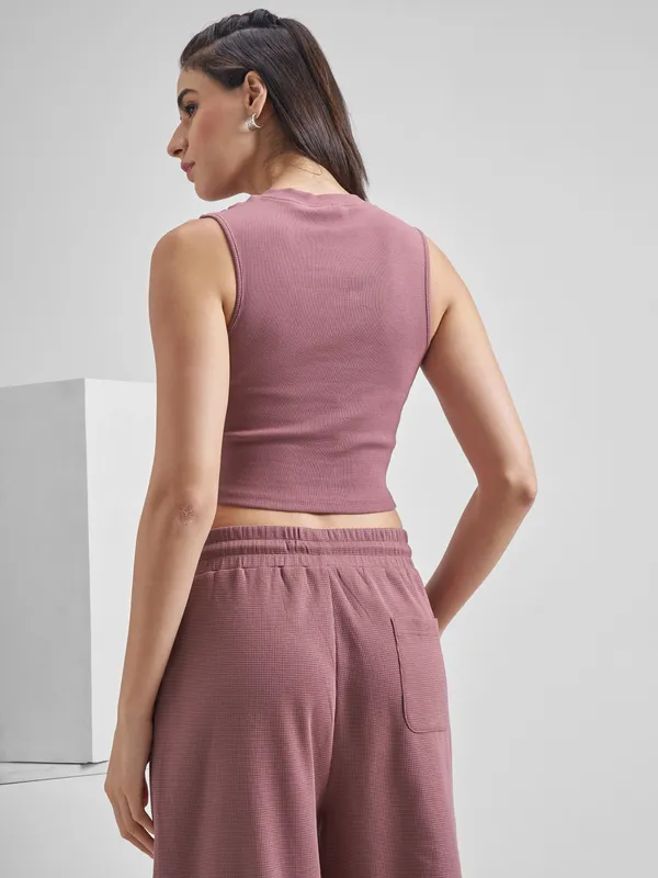 Street By Tokyo Talkies Women Mauve Solid Regular Top