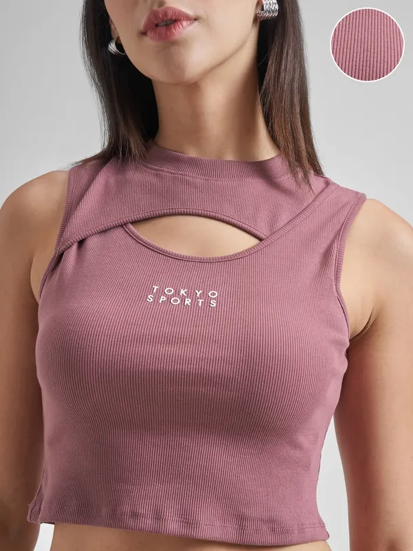 Street By Tokyo Talkies Women Mauve Solid Regular Top