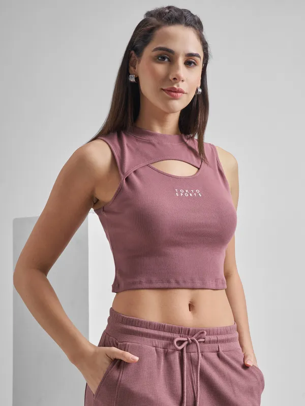 Street By Tokyo Talkies Women Mauve Solid Regular Top