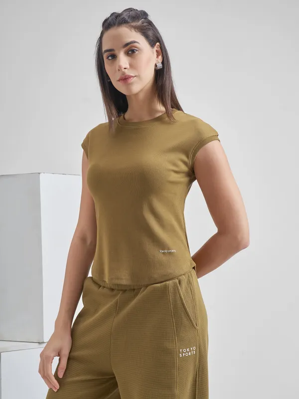 Street By Tokyo Talkies Women Brown Solid Regular Top