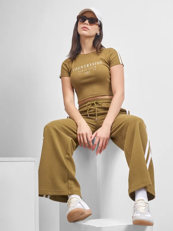 Street By Tokyo Talkies Women Brown Printed Regular Top