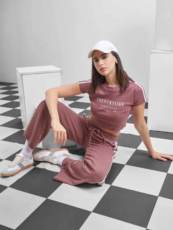 Street By Tokyo Talkies Women Mauve Printed Regular Top