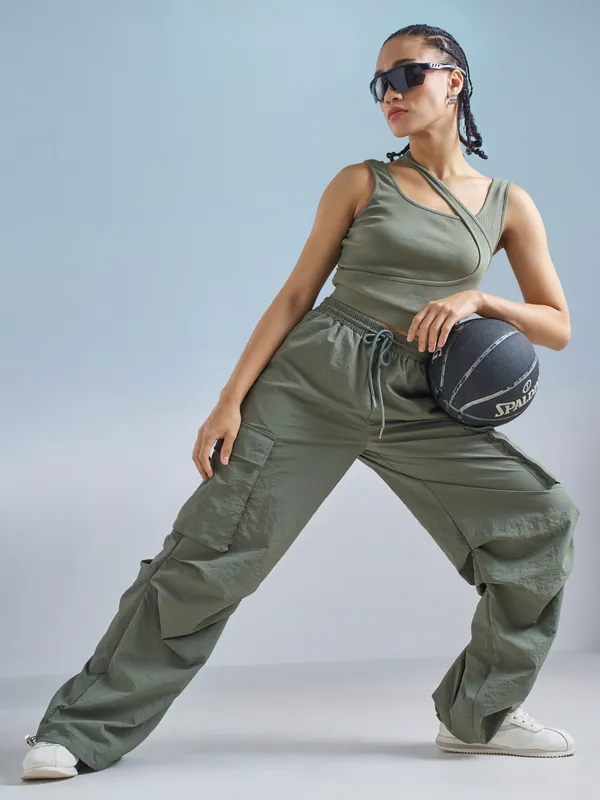 Street By Tokyo Talkies Women Olive Solid Regular Top