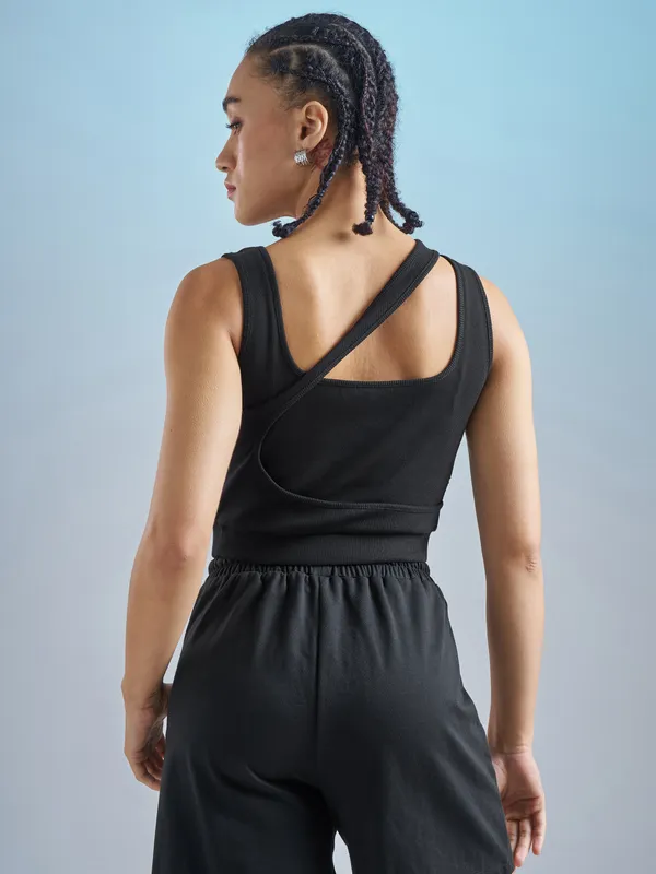 Street By Tokyo Talkies Women Black Solid Regular Top