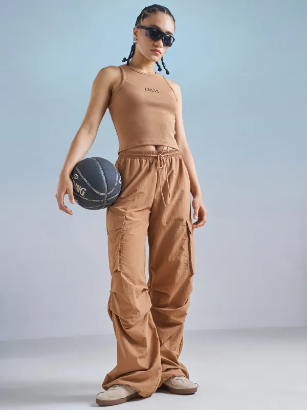 Street By Tokyo Talkies Women Brown Solid Regular Top