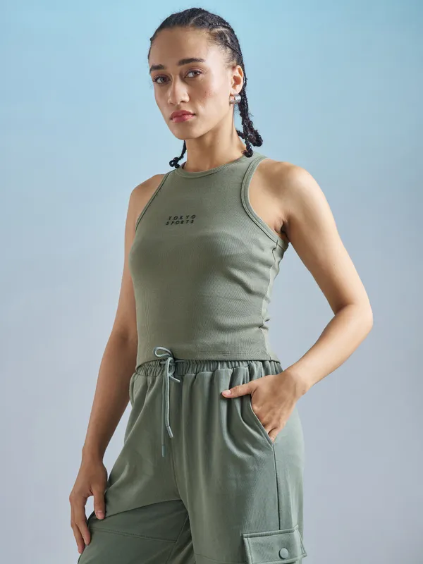 Street By Tokyo Talkies Women Olive Solid Regular Top