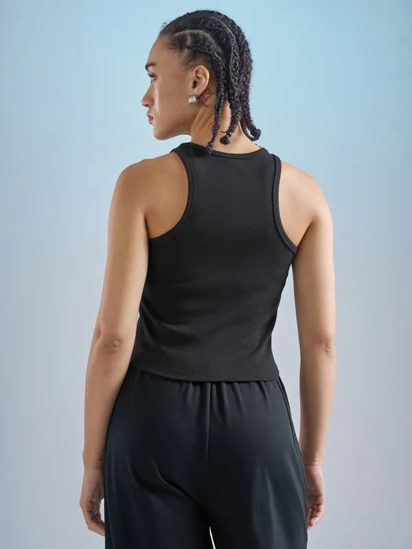 Street By Tokyo Talkies Women Black Solid Regular Top