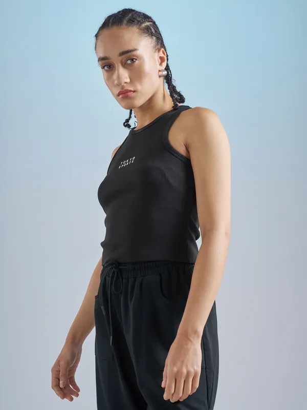 Street By Tokyo Talkies Women Black Solid Regular Top