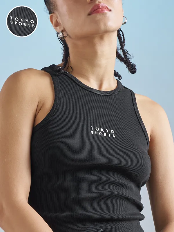 Street By Tokyo Talkies Women Black Solid Regular Top