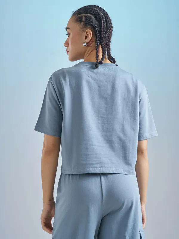 Street By Tokyo Talkies Women Blue Solid Regular Top