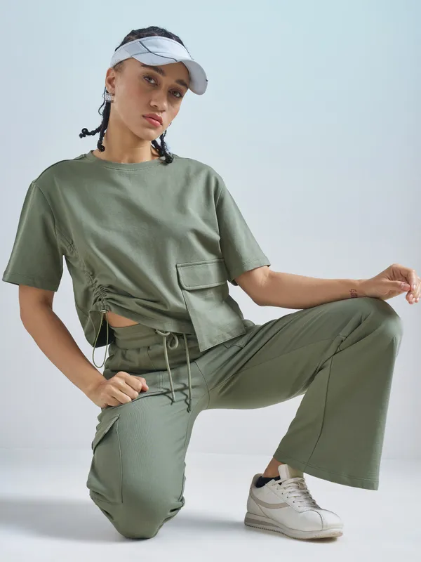 Street By Tokyo Talkies Women Olive Solid Regular Top