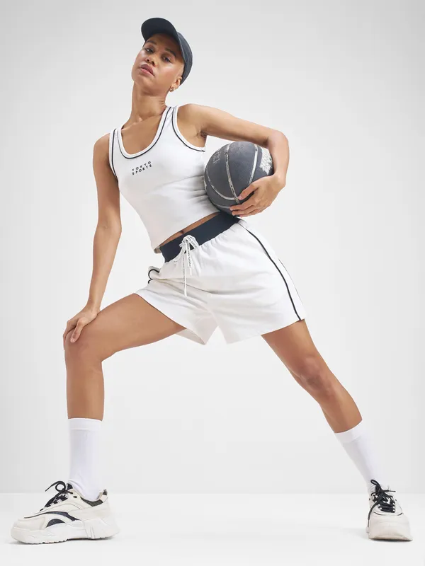 Street By Tokyo Talkies Women White Printed Tank Top