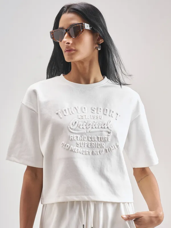 Street By Tokyo Talkies Women White Printed Regular Top