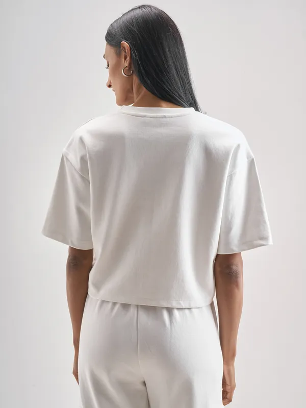 Street By Tokyo Talkies Women White Printed Regular Top