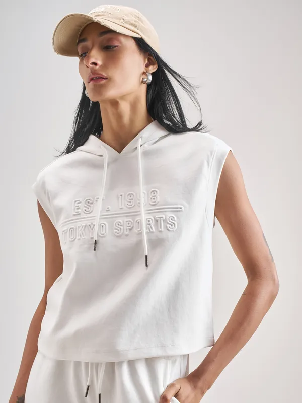 Street By Tokyo Talkies Women White Printed Regular Top