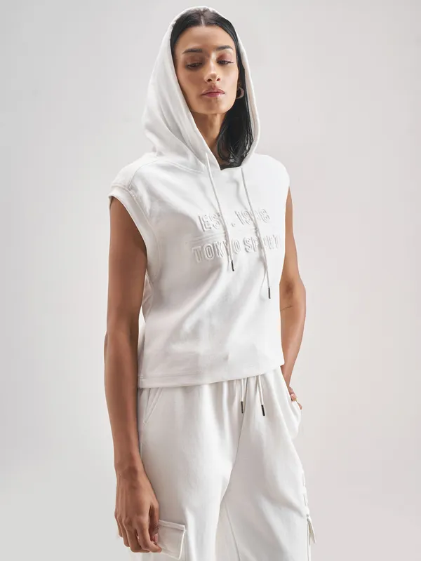 Street By Tokyo Talkies Women White Printed Regular Top