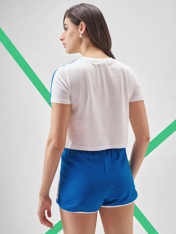 Street By Tokyo Talkies Women White Printed Round Neck T-Shirt