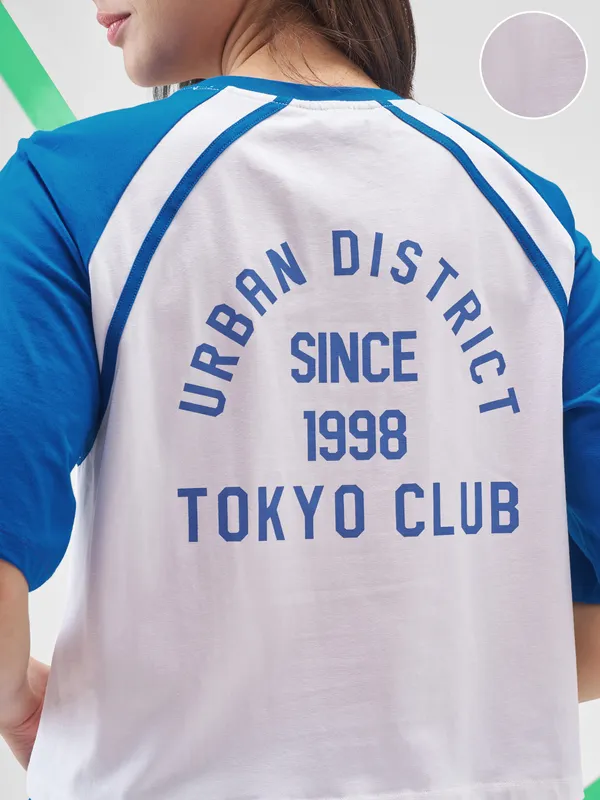 Street By Tokyo Talkies Women White Printed Round Neck T-Shirt