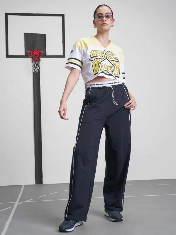 Street By Tokyo Talkies Women White Printed V-Neck T-Shirt